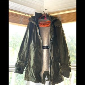 Olive Wind Parka Coat